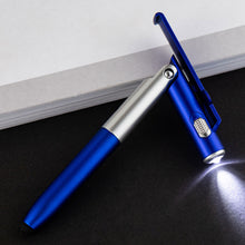 Load image into Gallery viewer, 4 In 1 Multi-Function Ballpoint Pen With LED Light Fold Phone Holder Night Read Writing Pencil Office Student Stationery Tools