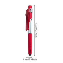 Load image into Gallery viewer, 4 In 1 Multi-Function Ballpoint Pen With LED Light Fold Phone Holder Night Read Writing Pencil Office Student Stationery Tools