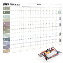 Load image into Gallery viewer, 2026 New Yearly Daily Schedule Planner Sheet Calendar Wall 365 Day Plan Annual Hanging Planning Weekly Agenda Pad Month 12