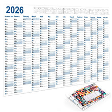 Load image into Gallery viewer, 2026 New Yearly Daily Schedule Planner Sheet Calendar Wall 365 Day Plan Annual Hanging Planning Weekly Agenda Pad Month 12