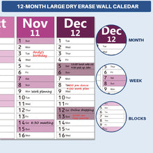 Load image into Gallery viewer, 2026 New Yearly Daily Schedule Planner Sheet Calendar Wall 365 Day Plan Annual Hanging Planning Weekly Agenda Pad Month 12