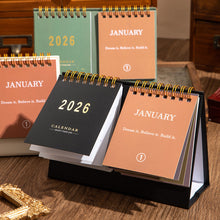Load image into Gallery viewer, 2026.1-2026.12 English Desk Calendar with Motivational Quotes on Both Sides Calendar Planner Memo and Small Office Desk Accessory