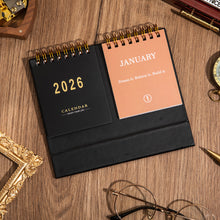 Load image into Gallery viewer, 2026.1-2026.12 English Desk Calendar with Motivational Quotes on Both Sides Calendar Planner Memo and Small Office Desk Accessory