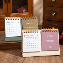 Load image into Gallery viewer, 2026.1-2026.12 English Desk Calendar with Motivational Quotes on Both Sides Calendar Planner Memo and Small Office Desk Accessory