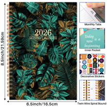 Load image into Gallery viewer, 2026 Planner Notebook Weekly and Monthly Calendar Plan from January to December A5 (6.5"x 8.5") Acaden 12-month Work Plan
