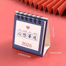 Load image into Gallery viewer, 2025.6-2026.12 Inspiration Text Table Calendar Student Desktop Decoration Chinese Style Mini Calendar Plan Small Table Calendar