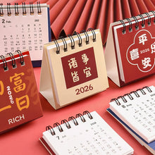 Load image into Gallery viewer, 2025.6-2026.12 Inspiration Text Table Calendar Student Desktop Decoration Chinese Style Mini Calendar Plan Small Table Calendar