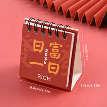 Load image into Gallery viewer, 2025.6-2026.12 Inspiration Text Table Calendar Student Desktop Decoration Chinese Style Mini Calendar Plan Small Table Calendar