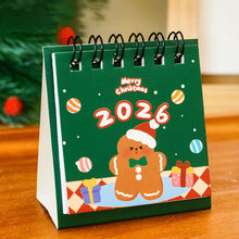 Load image into Gallery viewer, 2025.8-2026.12 Mini Cartoon Desk Calendar Cute Fashion Christmas Calendar Portable Pocket Calendar Schedule Desktop Decoration Christmas Gifts