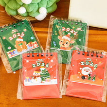 Load image into Gallery viewer, 2025.8-2026.12 Mini Cartoon Desk Calendar Cute Fashion Christmas Calendar Portable Pocket Calendar Schedule Desktop Decoration Christmas Gifts