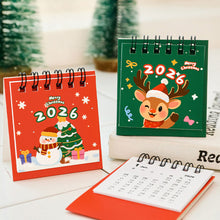 Load image into Gallery viewer, 2025.8-2026.12 Mini Cartoon Desk Calendar Cute Fashion Christmas Calendar Portable Pocket Calendar Schedule Desktop Decoration Christmas Gifts