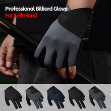 Load image into Gallery viewer, 1PC Professional 3-Finger Billiard Glove Magnetic Buckle Fixation Microfiber Anti-Slip Breathable Snooker Glove for Left Hand -XG92
