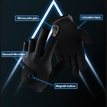 Load image into Gallery viewer, 1PC Professional 3-Finger Billiard Glove Magnetic Buckle Fixation Microfiber Anti-Slip Breathable Snooker Glove for Left Hand -XG92