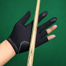 Load image into Gallery viewer, 1PC Professional 3-Finger Billiard Glove Printed Version Magnetic Buckle Fixation Microfiber Breathable Anti-Slip Snooker Glove for Left Hand-XG94
