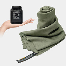 Load image into Gallery viewer, Portable Quick-Dry Cooling Sports Towel Ultra-Thin Lightweight Nano-Fiber Sweat Towel Includes Storage Pouch for Travel Hiking Gym
