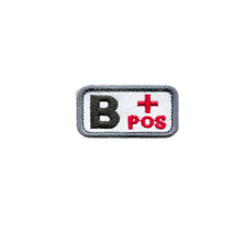 Load image into Gallery viewer, A B AB O + - Blood Type Embroidery Hook And Loop Patches Medical Patch Armband Tactical Patch On Backpack
