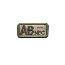 Load image into Gallery viewer, A B AB O + - Blood Type Embroidery Hook And Loop Patches Medical Patch Armband Tactical Patch On Backpack