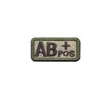 Load image into Gallery viewer, A B AB O + - Blood Type Embroidery Hook And Loop Patches Medical Patch Armband Tactical Patch On Backpack