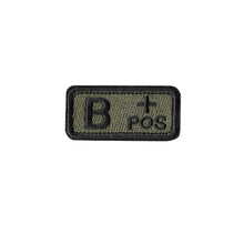 Load image into Gallery viewer, A B AB O + - Blood Type Embroidery Hook And Loop Patches Medical Patch Armband Tactical Patch On Backpack