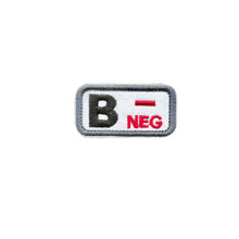 Load image into Gallery viewer, A B AB O + - Blood Type Embroidery Hook And Loop Patches Medical Patch Armband Tactical Patch On Backpack