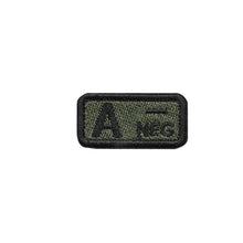 Load image into Gallery viewer, A B AB O + - Blood Type Embroidery Hook And Loop Patches Medical Patch Armband Tactical Patch On Backpack