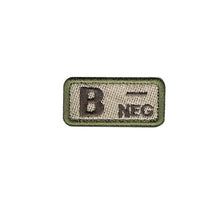 Load image into Gallery viewer, A B AB O + - Blood Type Embroidery Hook And Loop Patches Medical Patch Armband Tactical Patch On Backpack