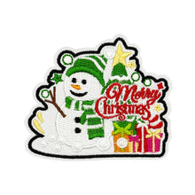 Load image into Gallery viewer, Christmas Cartoon Santa Claus Embroidered Patch Iron On Stickers Applique For Clothing Bag Accessories