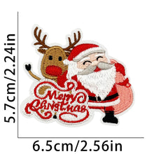 Load image into Gallery viewer, Christmas Cartoon Santa Claus Embroidered Patch Iron On Stickers Applique For Clothing Bag Accessories