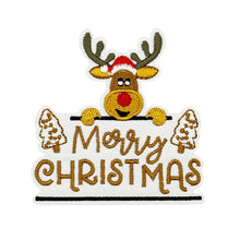Load image into Gallery viewer, Christmas Cartoon Santa Claus Embroidered Patch Iron On Stickers Applique For Clothing Bag Accessories
