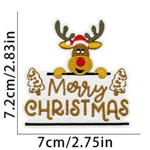 Load image into Gallery viewer, Christmas Cartoon Santa Claus Embroidered Patch Iron On Stickers Applique For Clothing Bag Accessories