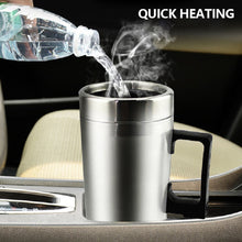 Load image into Gallery viewer, 12V/24V Portable Car Electric Heating Cup Stainless Steel Inner Liner Thermos for Truck Office Travel Water Boiler & Kettle