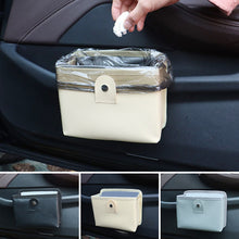 Load image into Gallery viewer, Foldable PU Leather Car Trash Bin & Door Hanging Storage Bag Multi-function Organizer for Car Interior Automotive Accessories