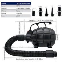 Load image into Gallery viewer, Outdoor Air Bed Air Inflation Tool EU Plug 600W Air Compressor Portable Air Mat Electric Air Pump Home Household Camping Utility Tool
