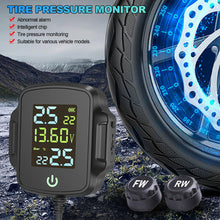 Load image into Gallery viewer, Motorcycle TPMS With QC 3.0 Fast Charging USB Output Motorbike Tire Pressure Alarm Monitor System Tyre Temperature Alarm System