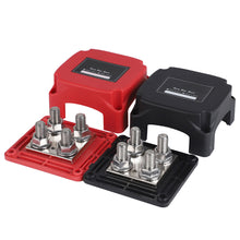 Load image into Gallery viewer, 48V 400A Negative Bus Bar with Cover High Current Terminal Block for Car Boat RV Modification Marine Power Distribution Block