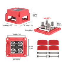 Load image into Gallery viewer, 48V 400A Negative Bus Bar with Cover High Current Terminal Block for Car Boat RV Modification Marine Power Distribution Block