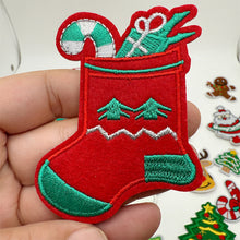 Load image into Gallery viewer, Christmas Embroidered Repair Patch Self Adhesive Patch Cartoon Santa Claus Appliques For Apparel Bags Accessories