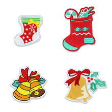 Load image into Gallery viewer, Christmas Embroidered Repair Patch Self Adhesive Patch Cartoon Santa Claus Appliques For Apparel Bags Accessories