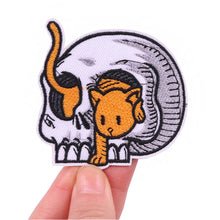 Load image into Gallery viewer, Punk Cartoon Animal Iron On Embroidery Repair Patches Knife Animal Badge Hippie Rock Appliques Clothing Sewing Patch