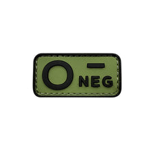 Load image into Gallery viewer, 3D PVC Blood Type Patch Luminous Badge A B AB O Positive Negative Hook And Loop Medical Armband Sticker On Backpack