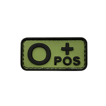 Load image into Gallery viewer, 3D PVC Blood Type Patch Luminous Badge A B AB O Positive Negative Hook And Loop Medical Armband Sticker On Backpack