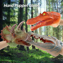 Load image into Gallery viewer, Dinosaur Hand Puppet Glove Puppet Toy Movable Mouth Role Play & Storytelling Educational Toy for Classroom & Home Gift for Boys Girls