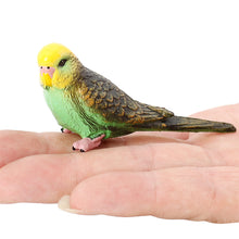 Load image into Gallery viewer, Realistic Tiger Skin Parrot Model Educational Wildlife Bird Figurine for Kids Durable Desktop Decor Bird Figurine Collectible Toy