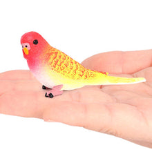 Load image into Gallery viewer, Realistic Tiger Skin Parrot Model Educational Wildlife Bird Figurine for Kids Durable Desktop Decor Bird Figurine Collectible Toy