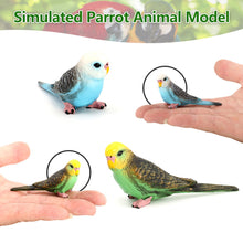 Load image into Gallery viewer, Realistic Tiger Skin Parrot Model Educational Wildlife Bird Figurine for Kids Durable Desktop Decor Bird Figurine Collectible Toy
