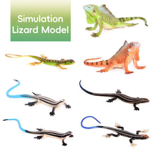 Load image into Gallery viewer, Realistic Lizard Statue Green Iguana Frilled Monitor Lizard Collectible Desktop Display Educational Tool For Kids Animal Enthusiasts Science Classroom