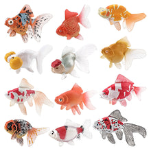Load image into Gallery viewer, Simulation Ornamental Fish Model Goldfish Figurine With Base Stand Desk Shelf Display Educational Toy Collectors Item Gift for Fish Lovers Kids