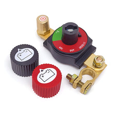 Load image into Gallery viewer, Car High Current Brass Battery Terminal Disconnect Switch Removable Knob Positive Negative Modification Safety Accessory