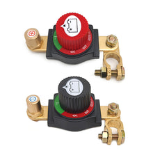 Load image into Gallery viewer, Car High Current Brass Battery Terminal Disconnect Switch Removable Knob Positive Negative Modification Safety Accessory