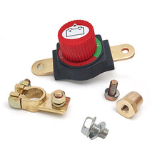 Load image into Gallery viewer, Car High Current Brass Battery Terminal Disconnect Switch Removable Knob Positive Negative Modification Safety Accessory